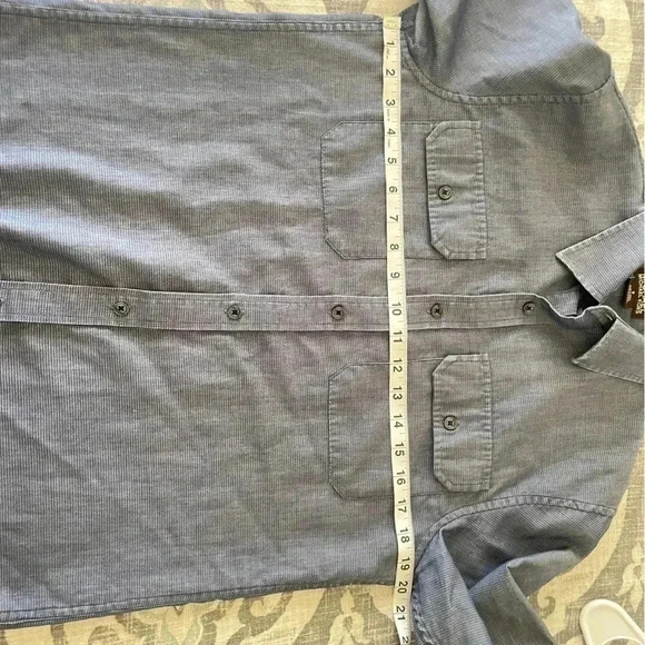 Michael Kors Gray/Blue Men’s Button Down Shirt SZ S - Picture 7 of 8